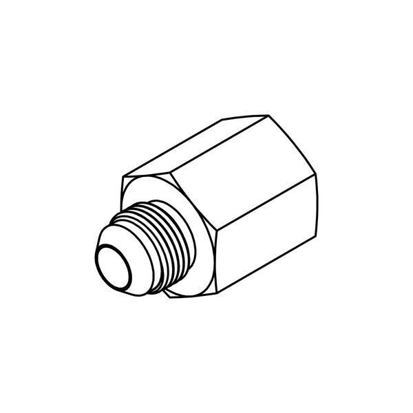 Tompkins Hydraulic Fitting-Steel08MJ-08FP 2405-08-08